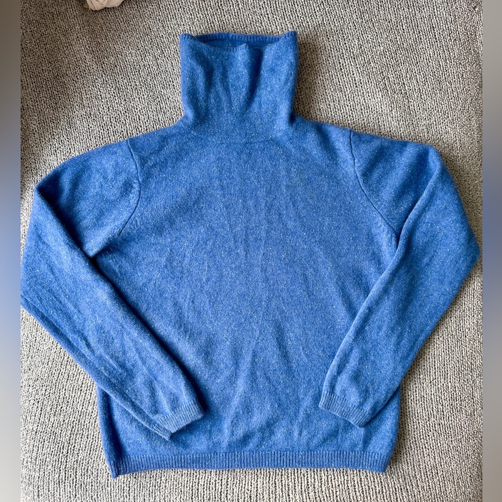 L.L. Bean Blue Turtleneck Sweater